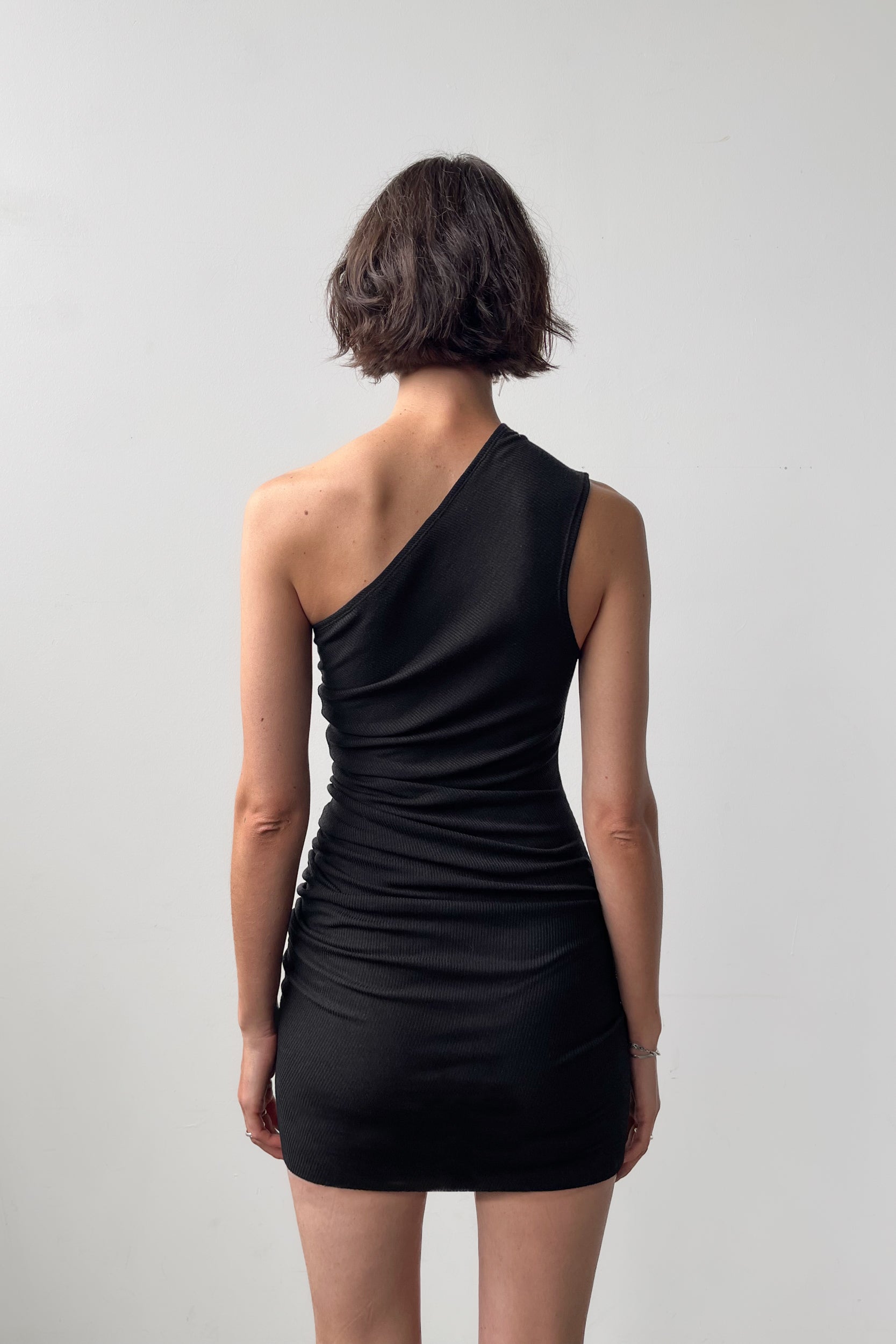 One Shoulder Dress - Black