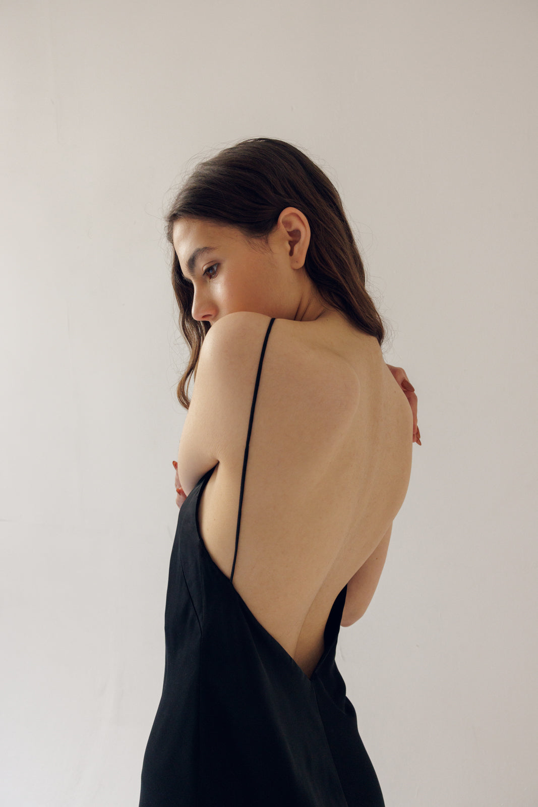 V-Back Mini Dress - Black
