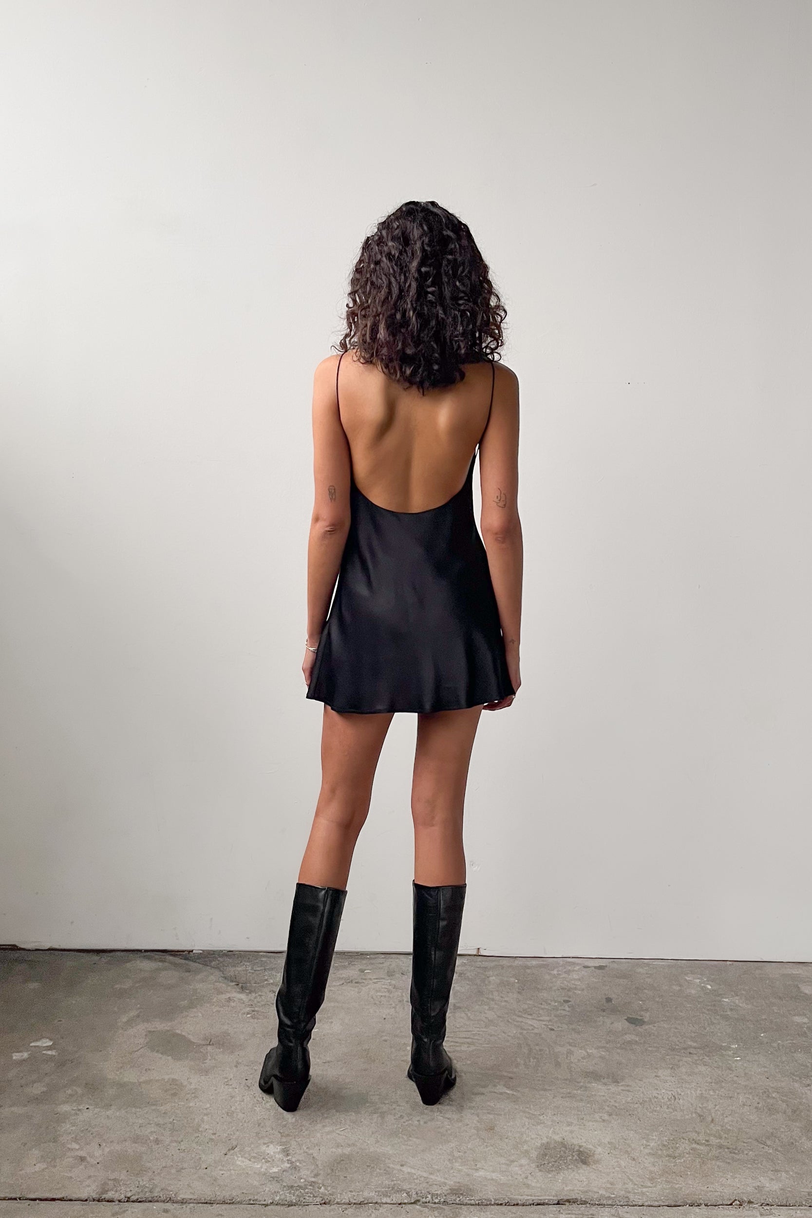 Backless Short Slipdress