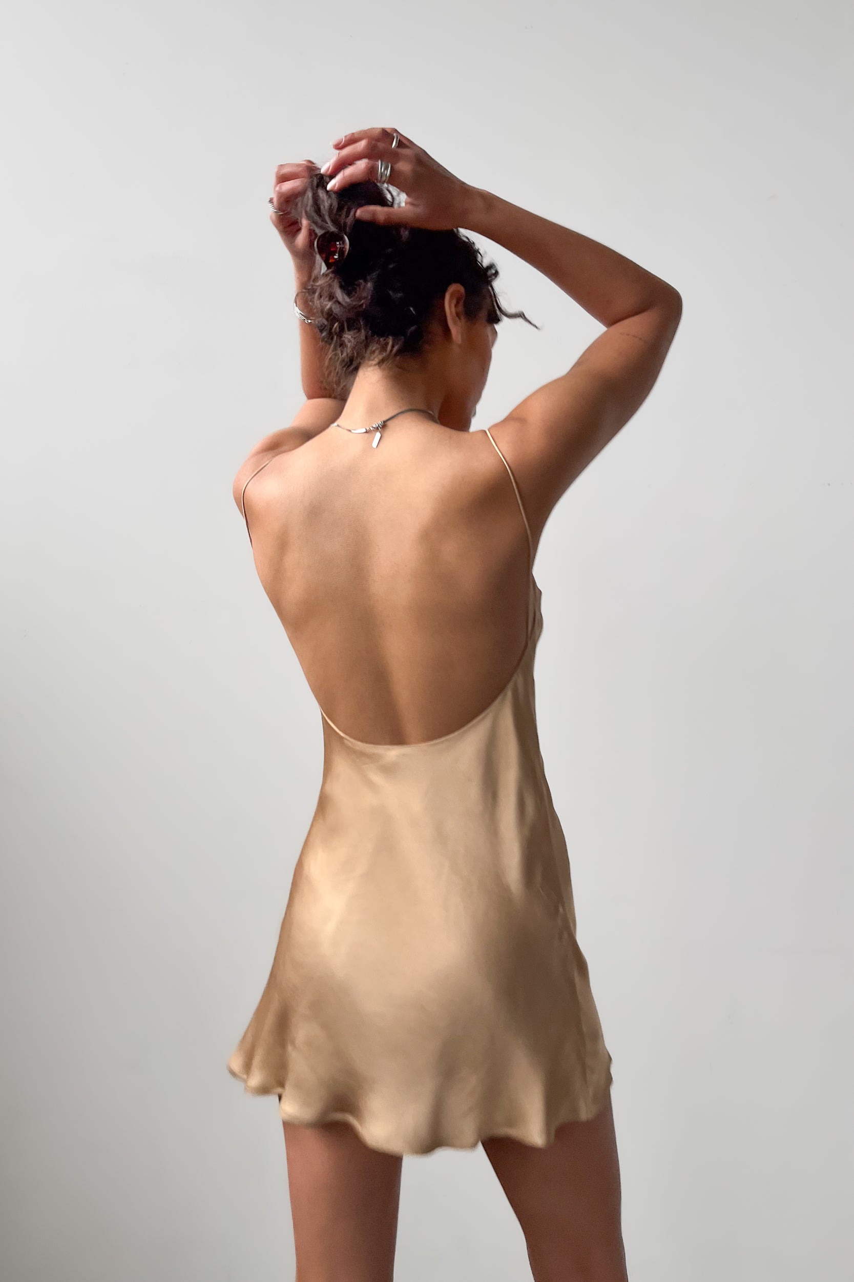 Backless Short Slipdress