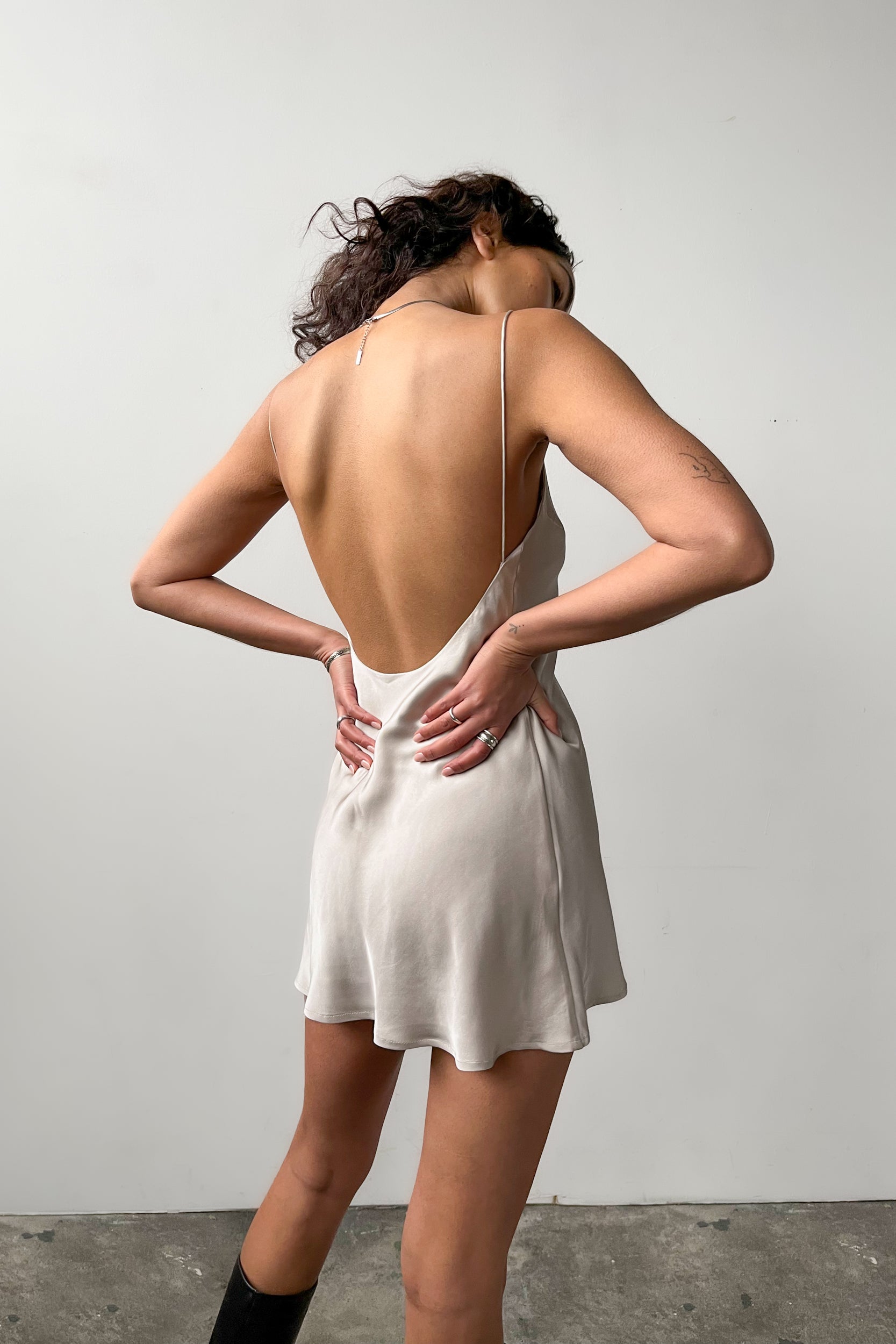 Backless Short Slipdress