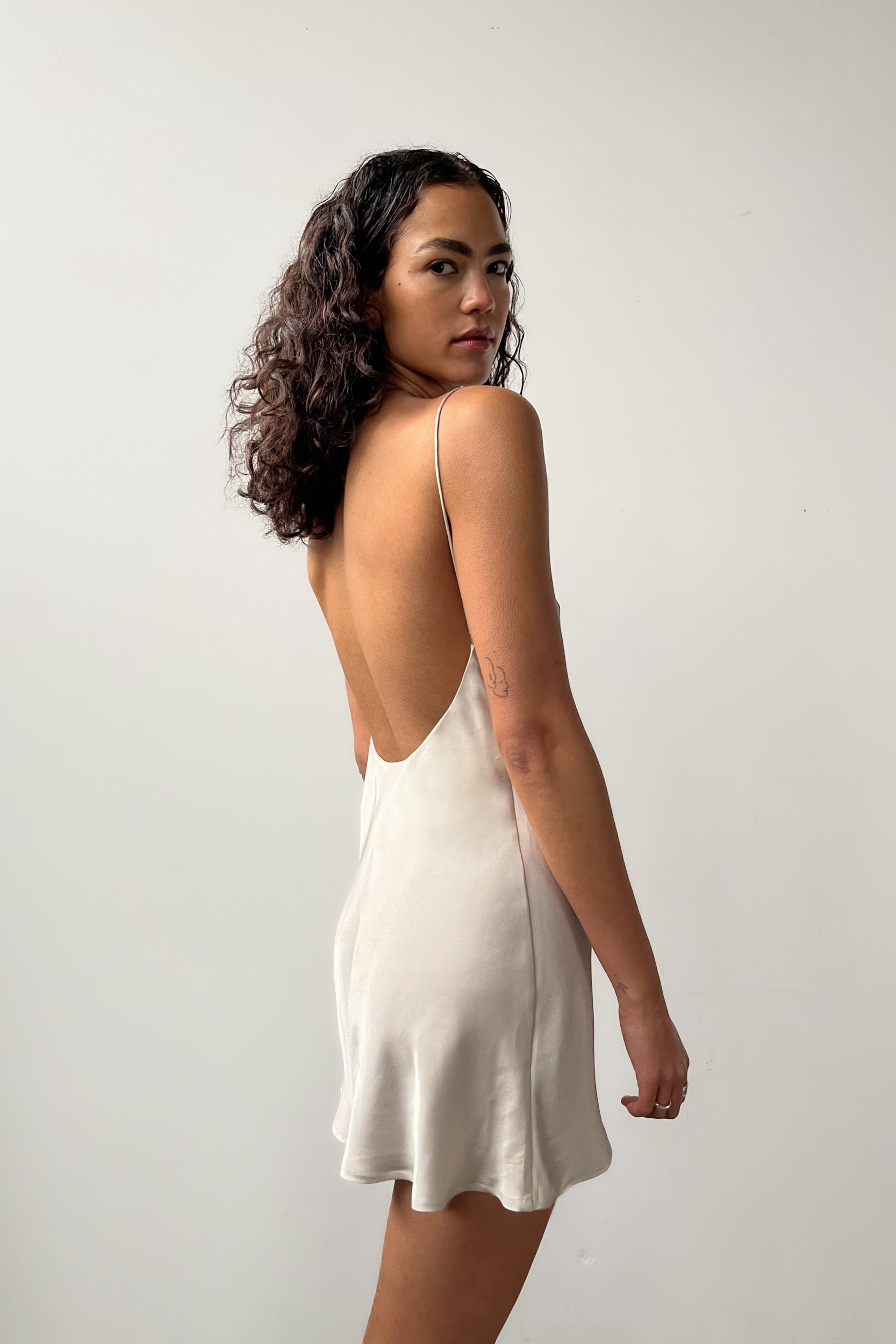 Backless Short Slipdress