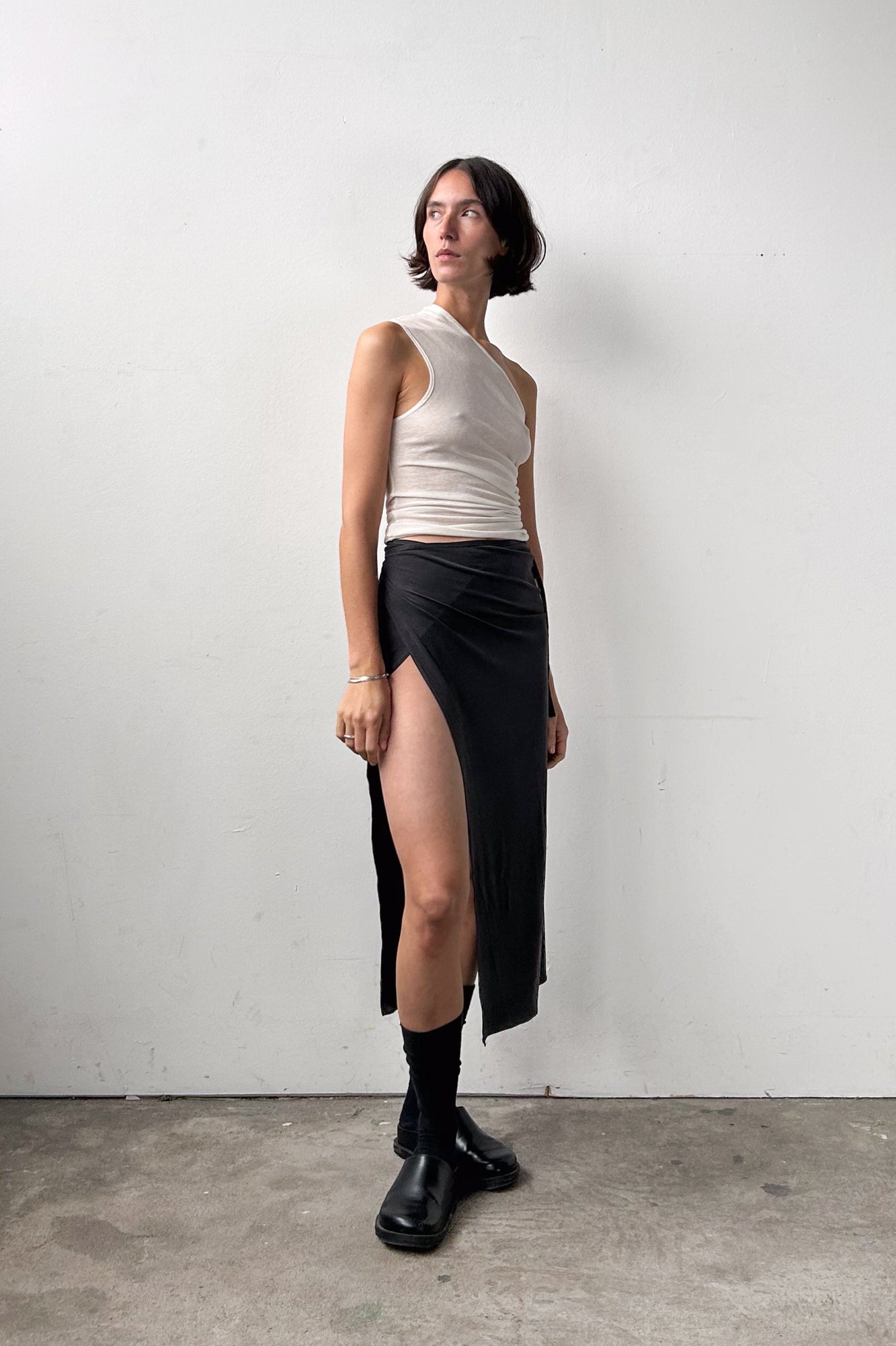 Midi Wrap Skirt - Dark Grey