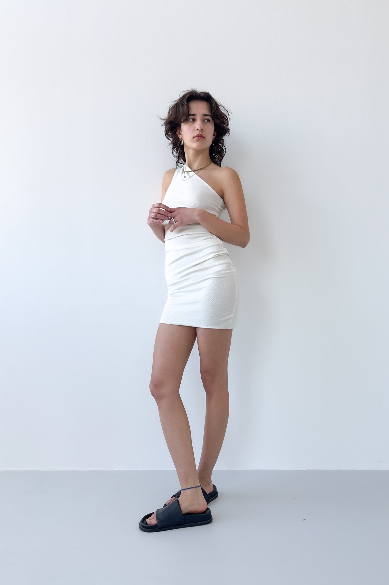 One Shoulder Dress - Off White