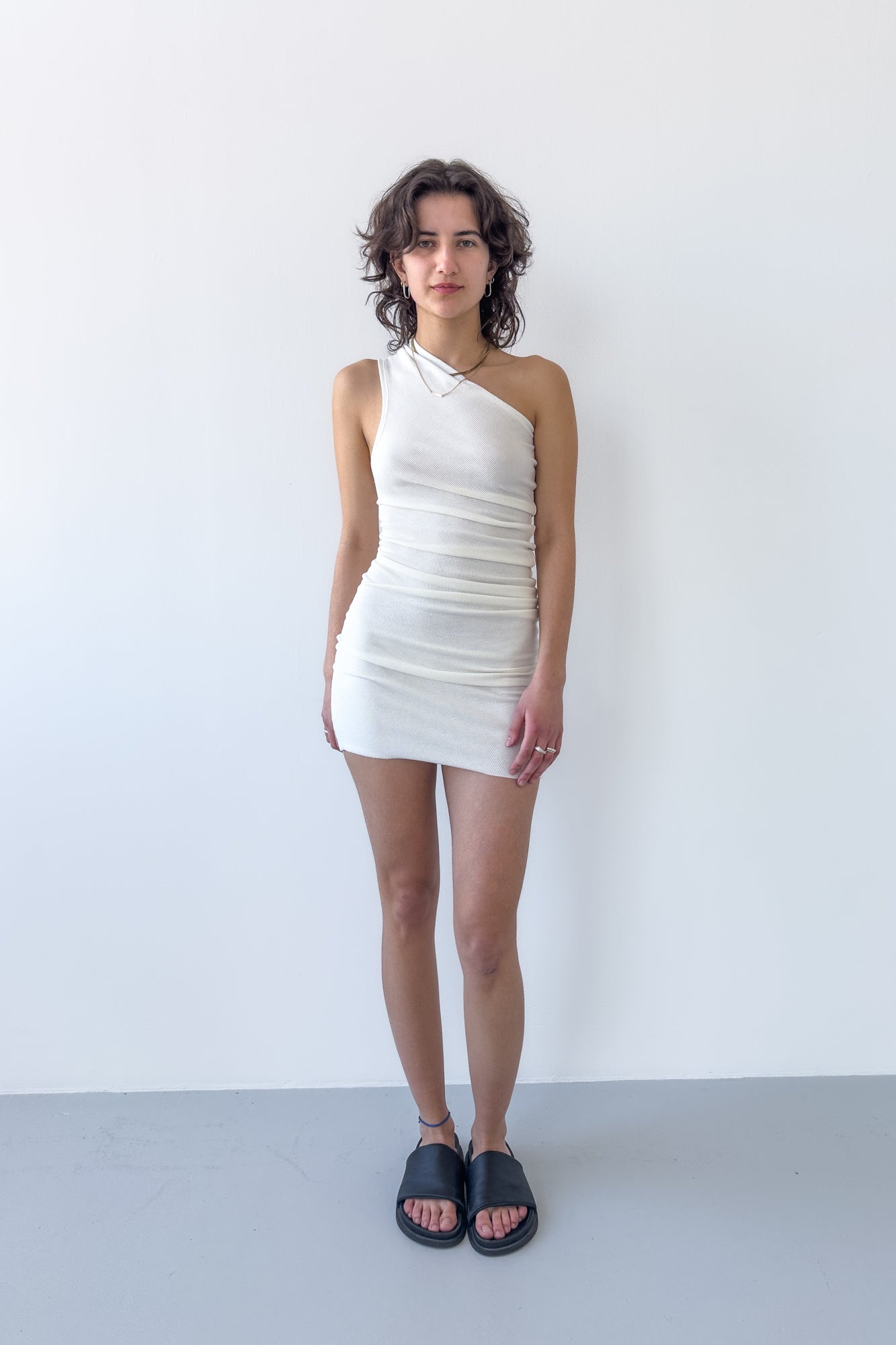 One Shoulder Dress - Off White