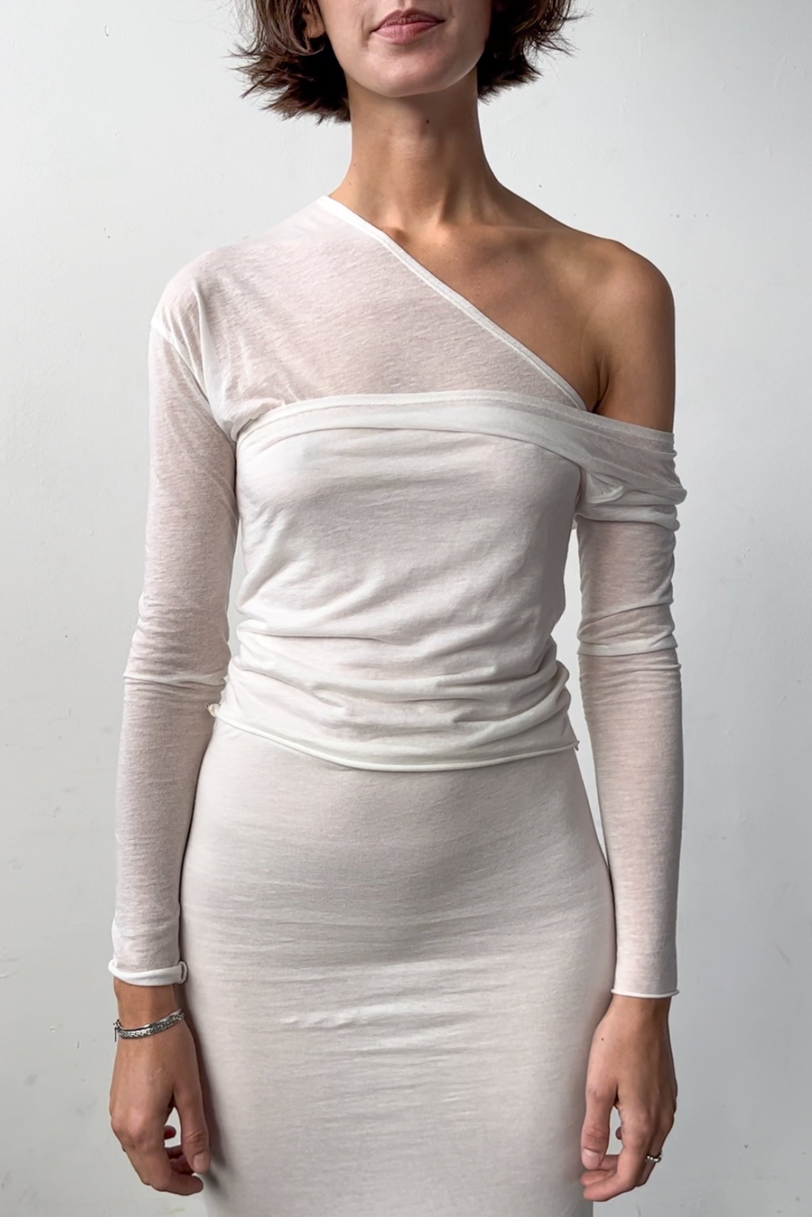 Asymmetric V-Neck Longsleeve