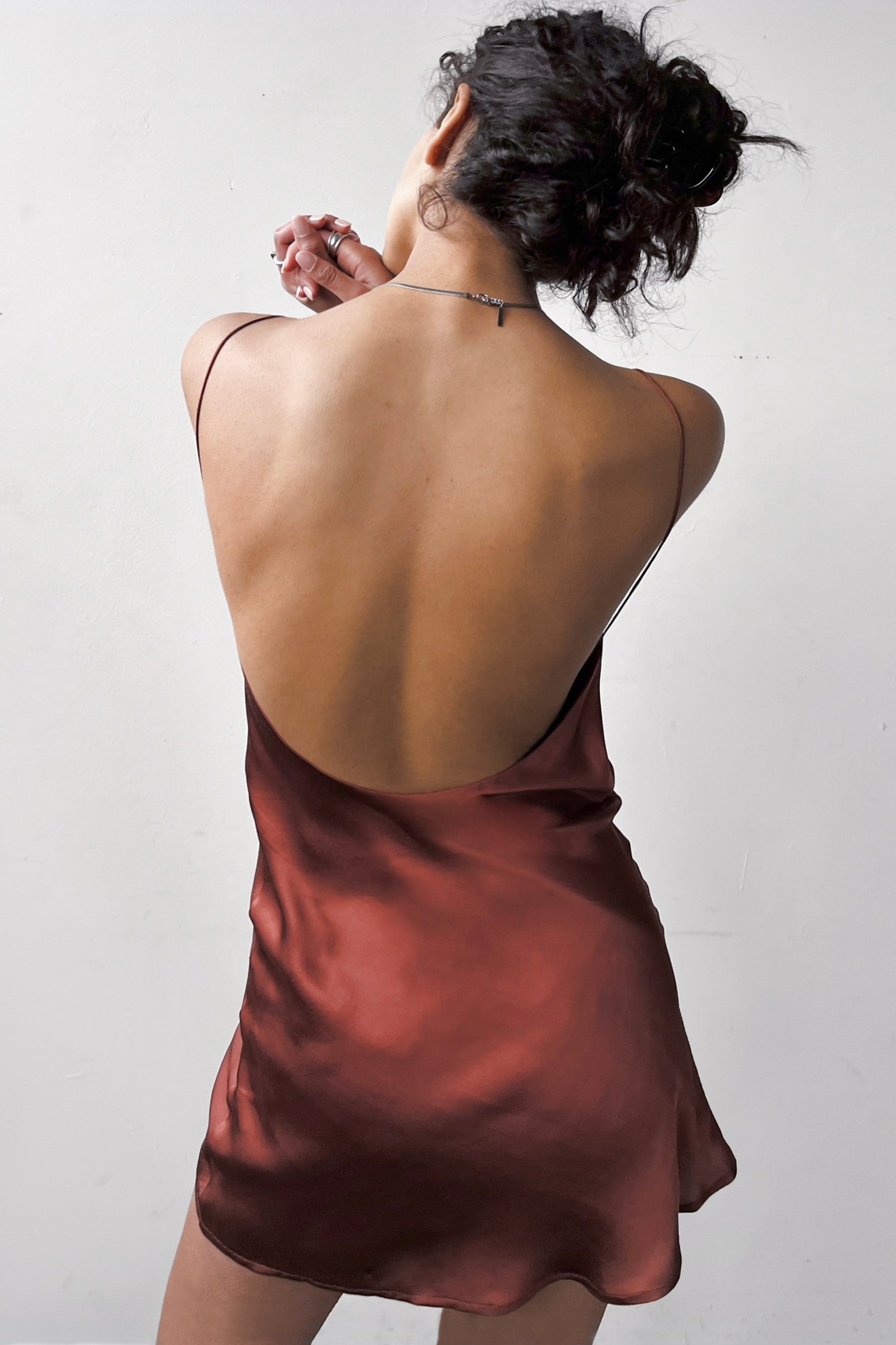 Backless Short Slipdress