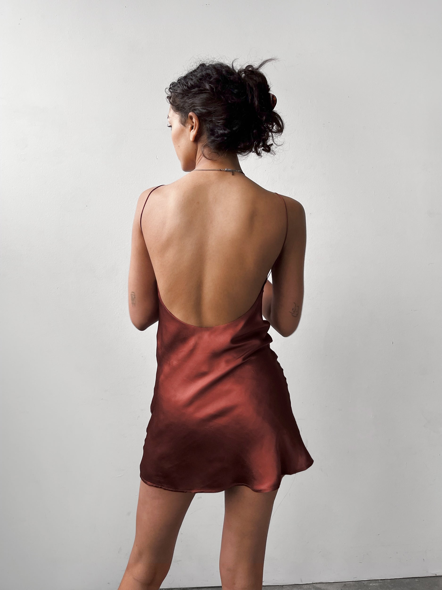 Backless Short Slipdress